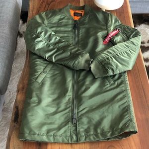 NWOT Alpha Industries A-1 Long Army Green …